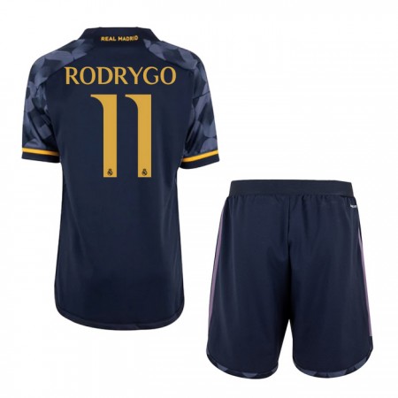 Real Madrid Rodrygo 11 Matchtröjor Barn Borta Fotbollströja 2023-24 Real Madrid Rodrygo 11 Matchtröjor Barn Borta Fotbollströja 2023-24